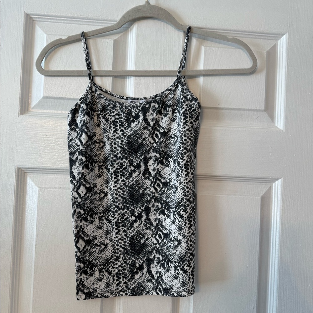 Zara Monochrome Animal Print Top